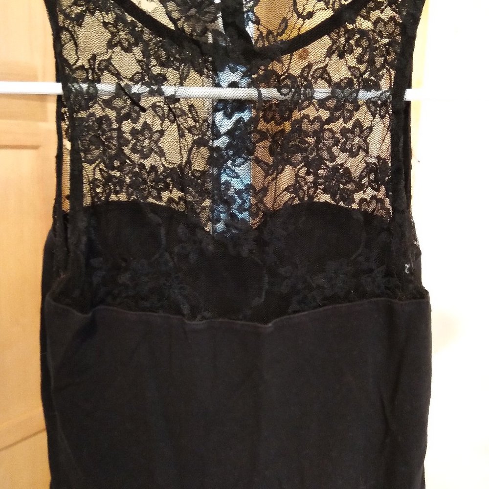 H&M WOMEN'S BLACK LACE TOP DRESS - Picture 5 of 7